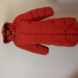 Moncler Red Long Puffer Coat Womens 4
